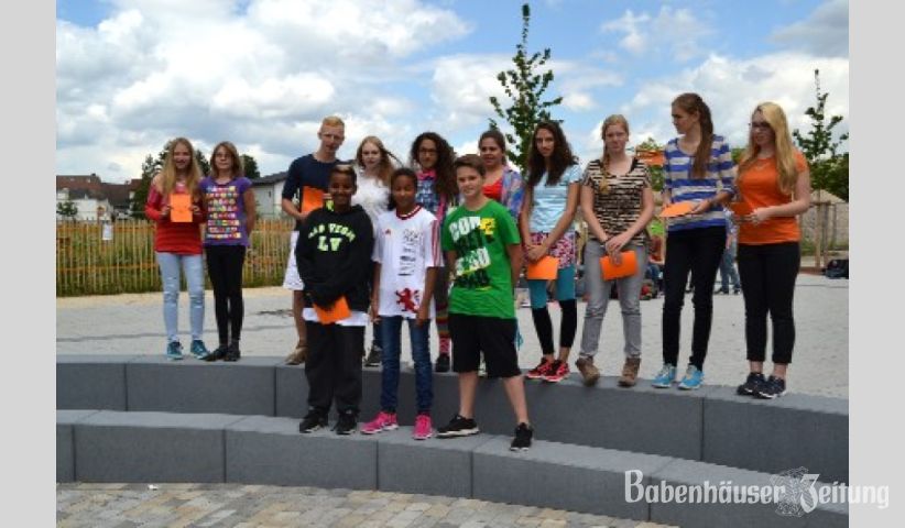 Die erfolgreichen Teilnehmer beim Sponsorenlauf. Hier konnten sich die Sch&uuml;ler auch Geld f&uuml;r die Klassenkasse erlaufen.