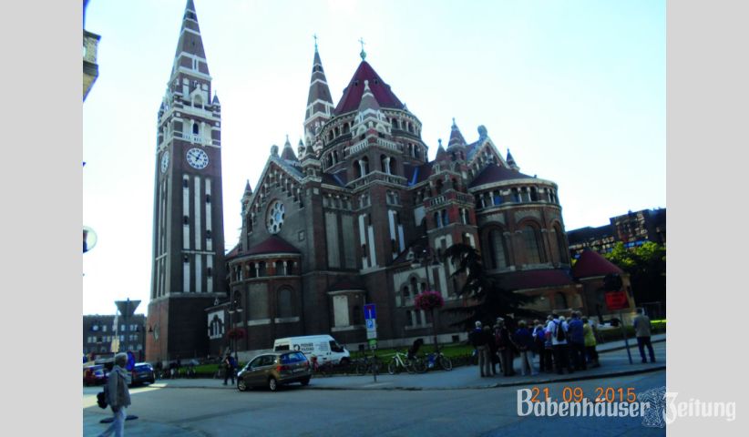 Votiv-Kirche in Szeged, die als Dank der &Uuml;berlebenden der Flutkatastrophe (1879) erbaut wurde.