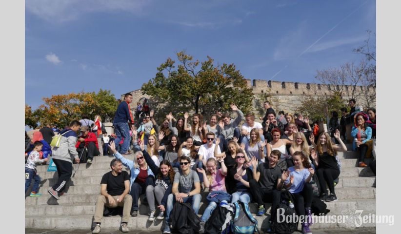 Gute Stimmung nach dem Besteigen der Gro&szlig;en Mauer.