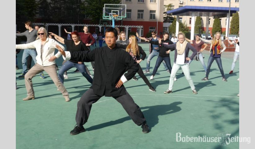 Unterricht in Taichi.