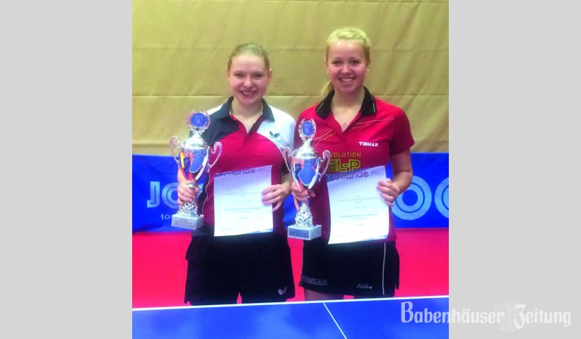 Anne Bundesmann und Janina K&auml;mmerer siegten im Doppel. Die TT-Abteilung gratuliert unseren M&auml;dels ganz herzlich zu den tollen Erfolgen