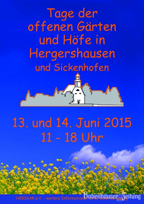 Tag der offenen Gärten und Höfe in Hergershausen und Sickenhofen